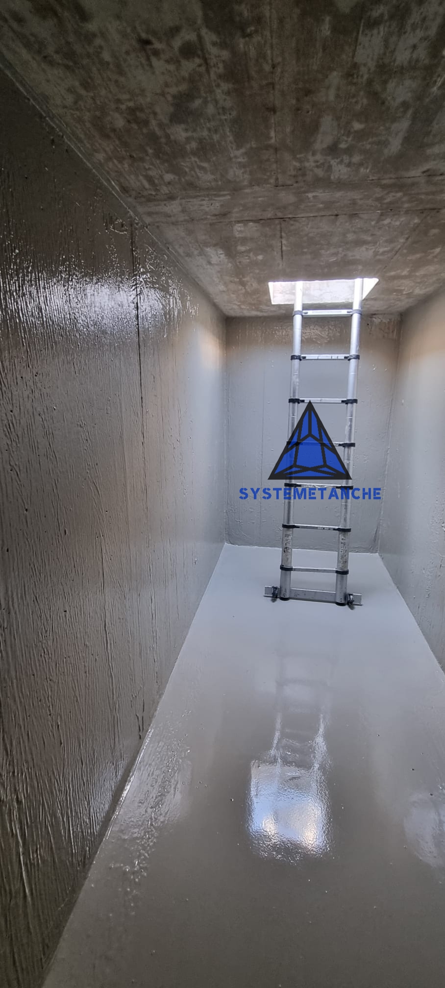 Cuvelage d'un local technique en sous sol à Peissy